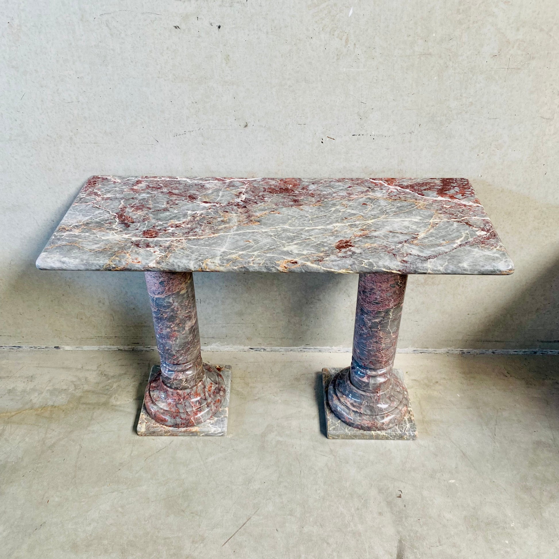 SOLID POLISHED SALOME MARBLE SIDE TABLE, 1980S