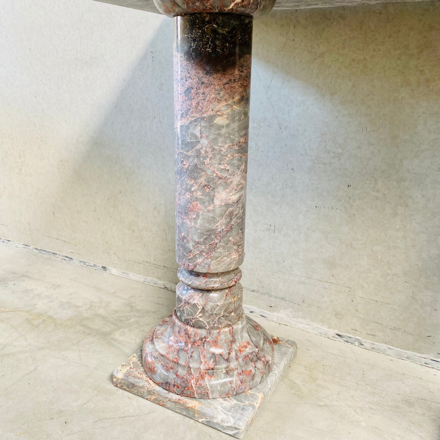 SOLID POLISHED SALOME MARBLE SIDE TABLE, 1980S