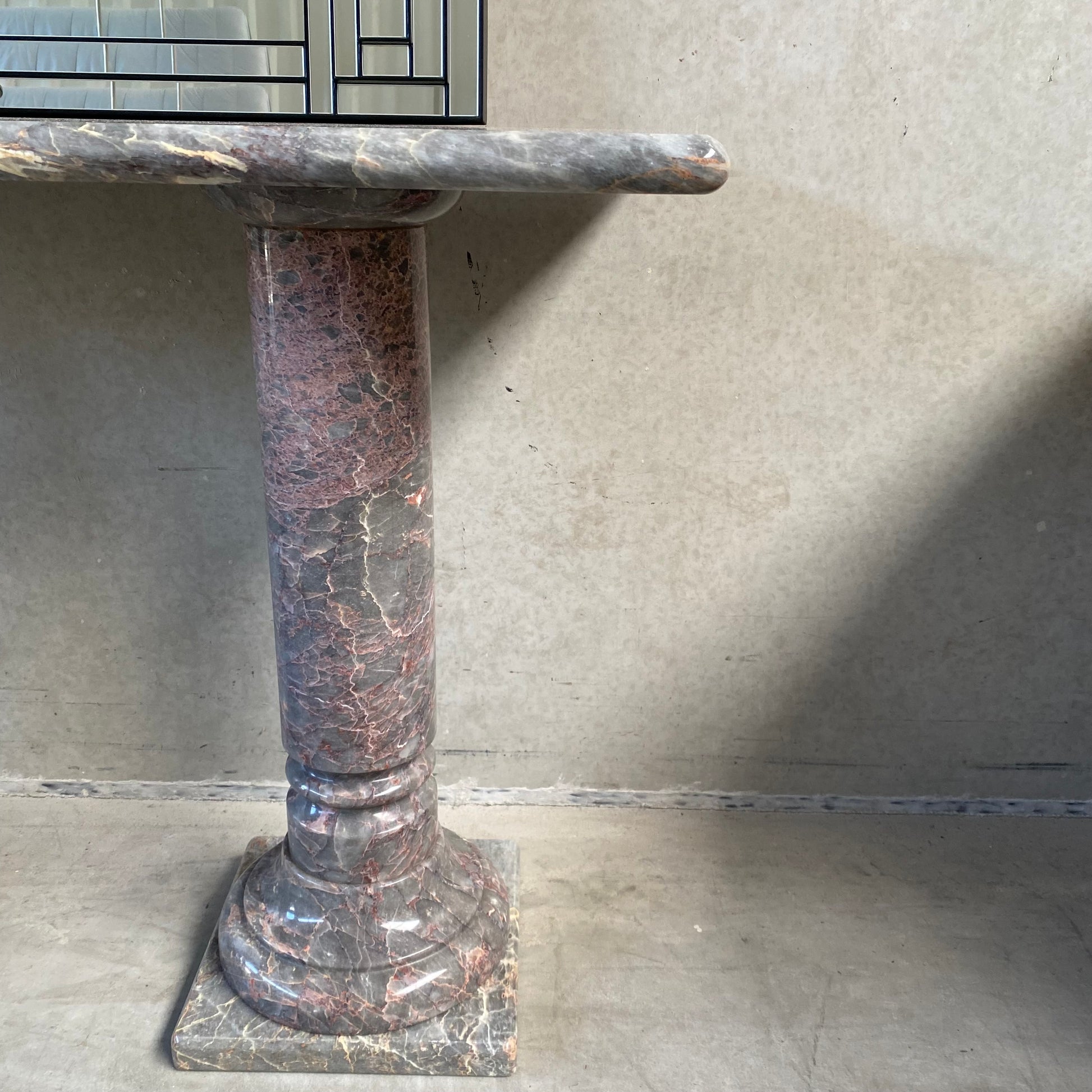 SOLID POLISHED SALOME MARBLE SIDE TABLE, 1980S