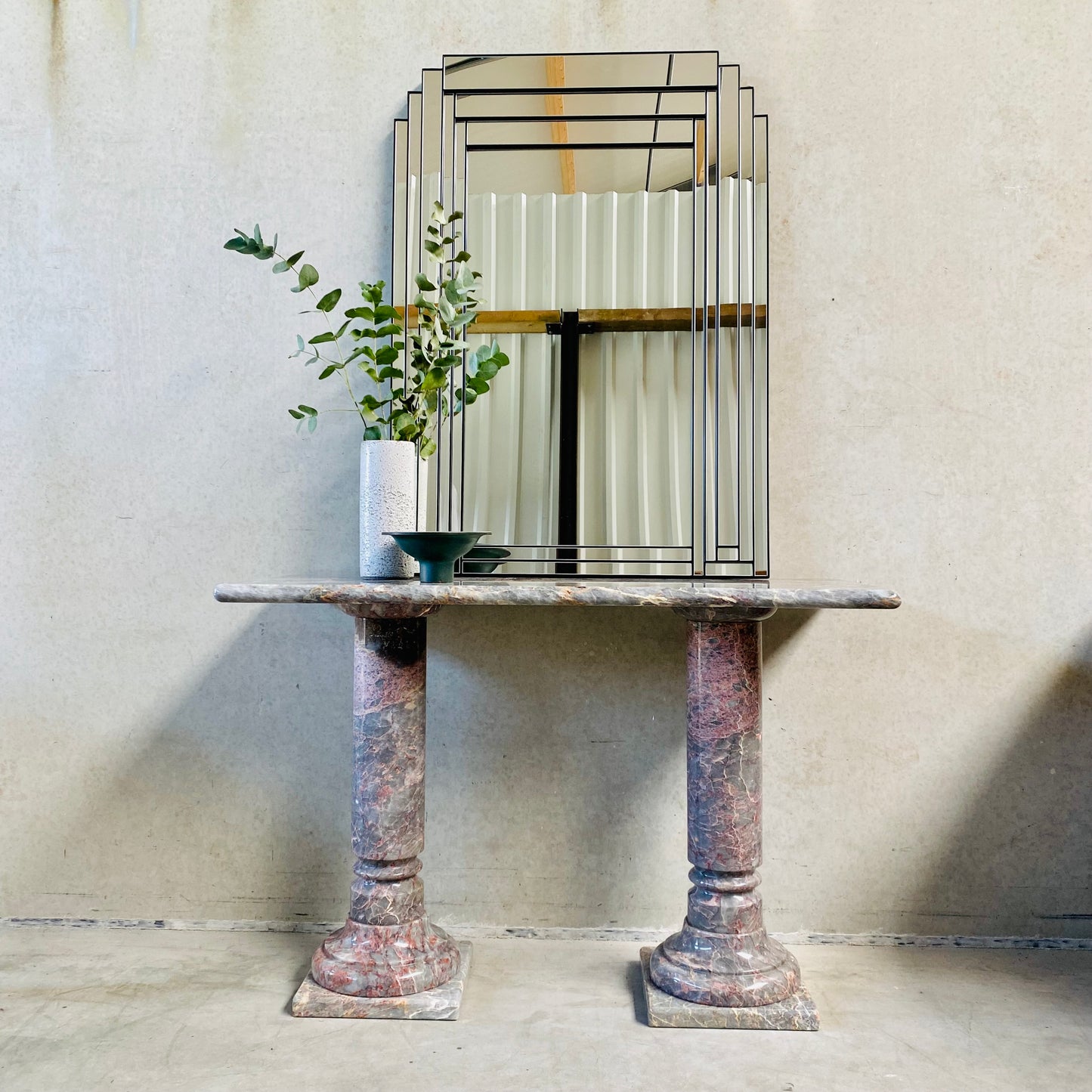 SOLID POLISHED SALOME MARBLE SIDE TABLE, 1980S