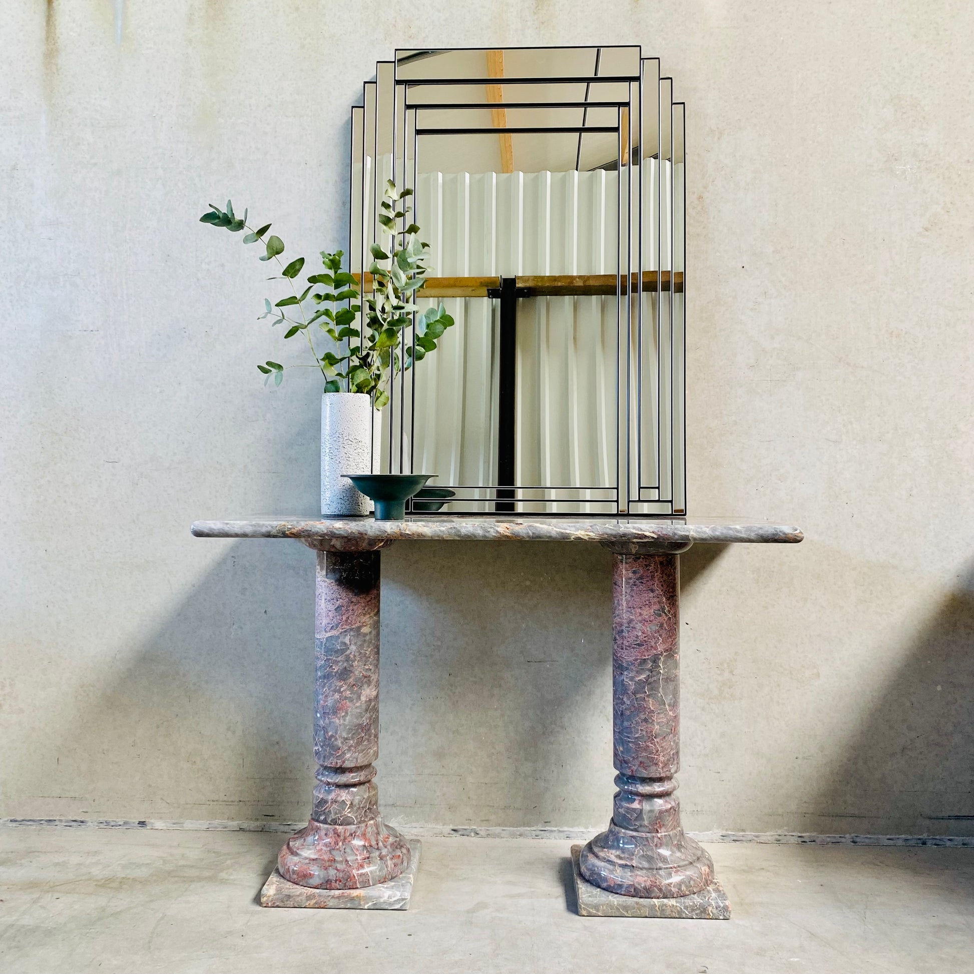 SOLID POLISHED SALOME MARBLE SIDE TABLE, 1980S