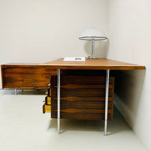Load image into Gallery viewer, MID-CENTURY ROSEWOOD AND LEATHER EXECUTIVE DESK BY SVEN IVAR DYSTHE FOR DOKKA MOBLER, NORWAY 1960S
