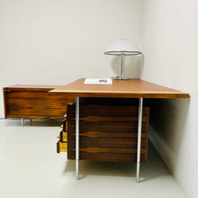 Load image into Gallery viewer, MID-CENTURY ROSEWOOD AND LEATHER EXECUTIVE DESK BY SVEN IVAR DYSTHE FOR DOKKA MOBLER, NORWAY 1960S
