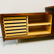 Load image into Gallery viewer, MID-CENTURY ROSEWOOD AND LEATHER EXECUTIVE DESK BY SVEN IVAR DYSTHE FOR DOKKA MOBLER, NORWAY 1960S
