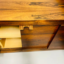 Load image into Gallery viewer, MID-CENTURY ROSEWOOD AND LEATHER EXECUTIVE DESK BY SVEN IVAR DYSTHE FOR DOKKA MOBLER, NORWAY 1960S
