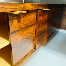 Load image into Gallery viewer, MID-CENTURY ROSEWOOD AND LEATHER EXECUTIVE DESK BY SVEN IVAR DYSTHE FOR DOKKA MOBLER, NORWAY 1960S
