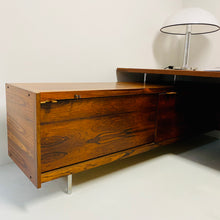 Load image into Gallery viewer, MID-CENTURY ROSEWOOD AND LEATHER EXECUTIVE DESK BY SVEN IVAR DYSTHE FOR DOKKA MOBLER, NORWAY 1960S
