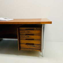 Load image into Gallery viewer, MID-CENTURY ROSEWOOD AND LEATHER EXECUTIVE DESK BY SVEN IVAR DYSTHE FOR DOKKA MOBLER, NORWAY 1960S
