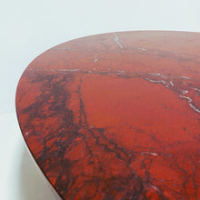 Load image into Gallery viewer, LARGE OX-BLOOD RED &#39;ROSSO LEVANTO&#39; OVAL MARBLE COFFEE TABLE TABLE, ITALY 1970S 
