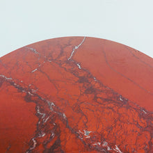 Load image into Gallery viewer, LARGE OX-BLOOD RED &#39;ROSSO LEVANTO&#39; OVAL MARBLE COFFEE TABLE TABLE, ITALY 1970S 
