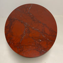 Load image into Gallery viewer, LARGE OX-BLOOD RED &#39;ROSSO LEVANTO&#39; OVAL MARBLE COFFEE TABLE TABLE, ITALY 1970S 
