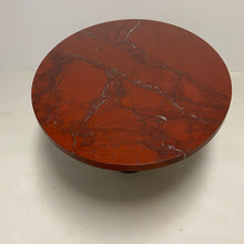 Load image into Gallery viewer, LARGE OX-BLOOD RED &#39;ROSSO LEVANTO&#39; OVAL MARBLE COFFEE TABLE TABLE, ITALY 1970S 
