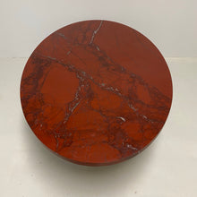 Load image into Gallery viewer, LARGE OX-BLOOD RED &#39;ROSSO LEVANTO&#39; OVAL MARBLE COFFEE TABLE TABLE, ITALY 1970S 
