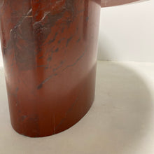 Load image into Gallery viewer, LARGE OX-BLOOD RED &#39;ROSSO LEVANTO&#39; OVAL MARBLE COFFEE TABLE TABLE, ITALY 1970S 

