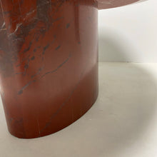 Load image into Gallery viewer, LARGE OX-BLOOD RED &#39;ROSSO LEVANTO&#39; OVAL MARBLE COFFEE TABLE TABLE, ITALY 1970S 

