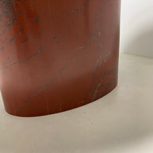 Load image into Gallery viewer, LARGE OX-BLOOD RED &#39;ROSSO LEVANTO&#39; OVAL MARBLE COFFEE TABLE TABLE, ITALY 1970S 
