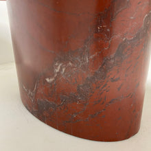 Load image into Gallery viewer, LARGE OX-BLOOD RED &#39;ROSSO LEVANTO&#39; OVAL MARBLE COFFEE TABLE TABLE, ITALY 1970S 
