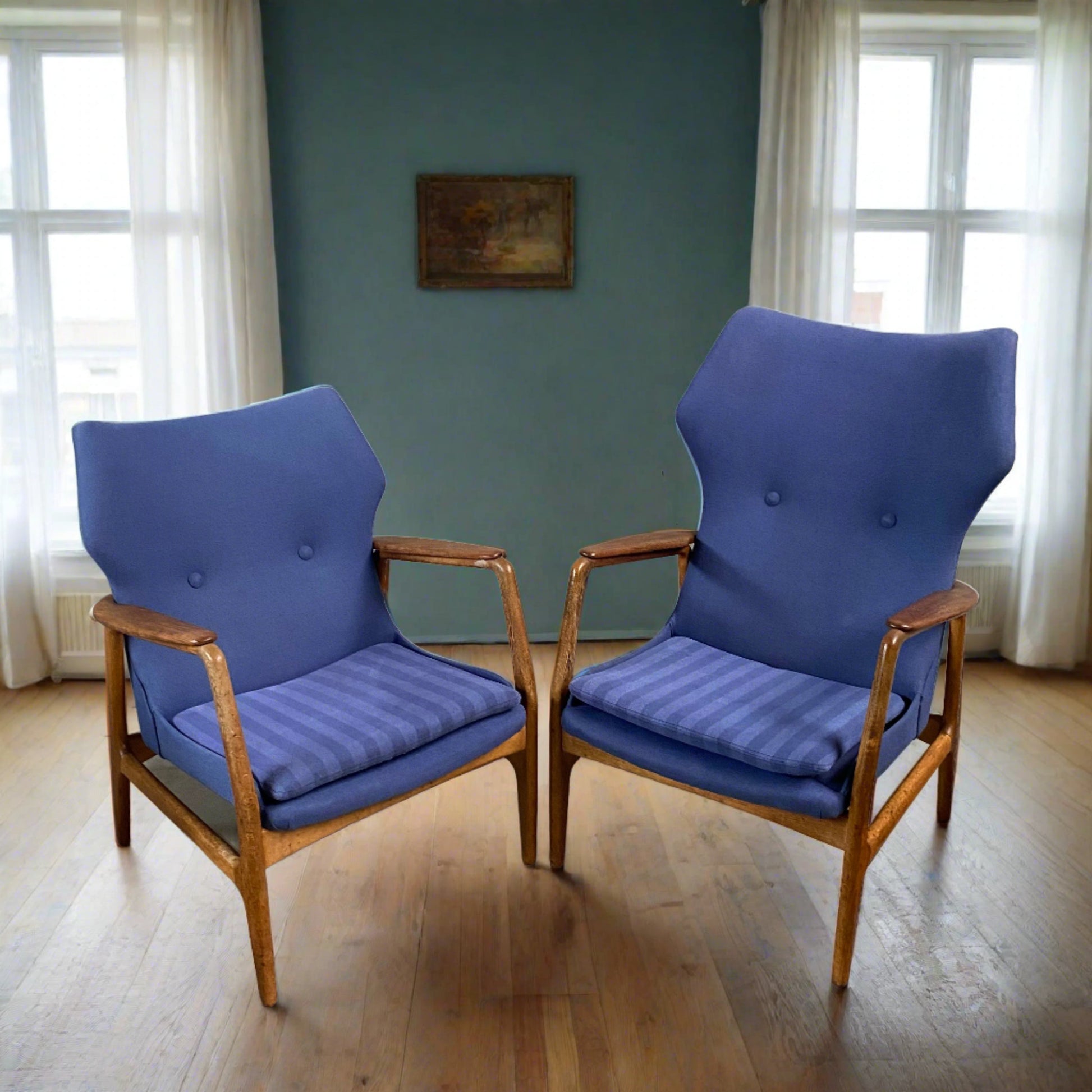 PAIR OF ARNOLD MADSEN & HENRY SCHUBELL LOUNGE CHAIRS FOR BOVENKAMP, NETHERLANDS 1950S