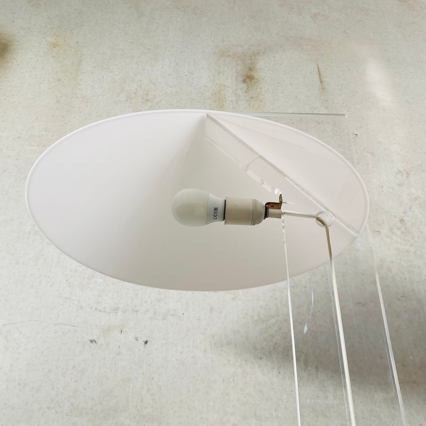 PLEXIGLASS PERSPEX FLOOR LAMP 'CONE' HARCO LOOR HAARLEM, NETHERLANDS 1970S