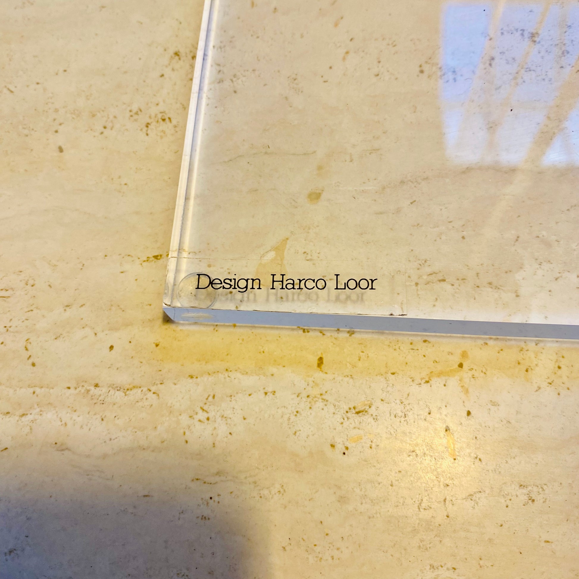 PLEXIGLASS PERSPEX TABLE LAMP 'CONE' HARCO LOOR HAARLEM, NETHERLANDS 1970S 