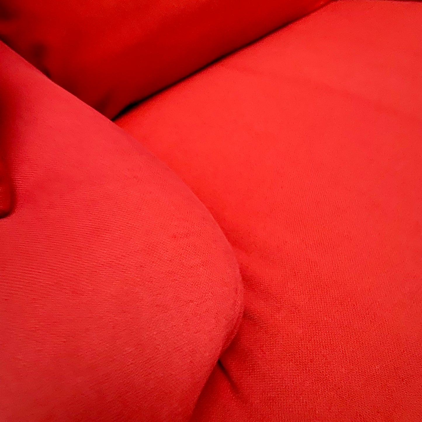 RED "POLTOVENERE" WINGBACK CHAIR BY VICO MAGISTRETTI FOR CASSINA, ITALY 1980S