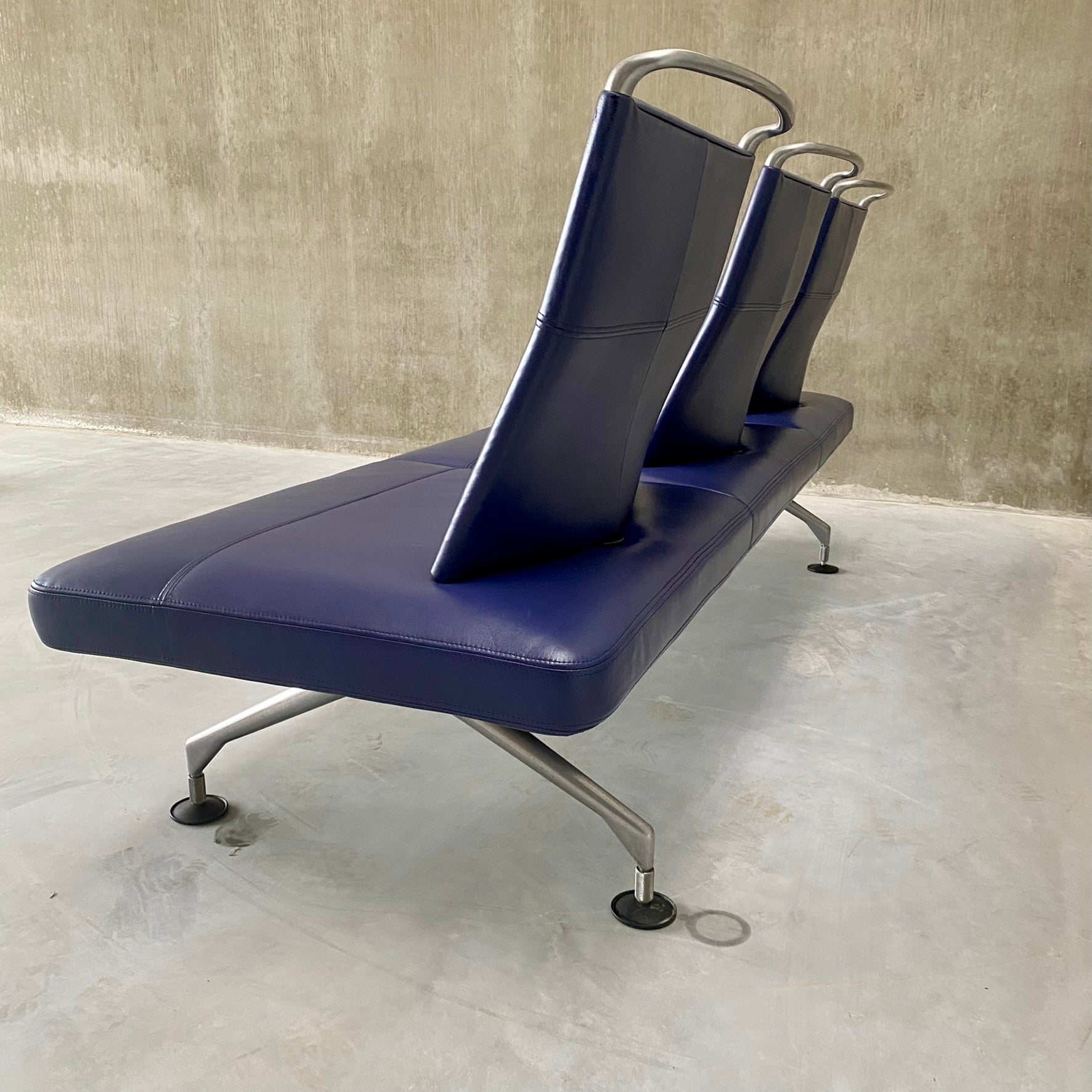 LEATHER LOUNGE SEATING "AREA" SOFA BY ANTONIO CITTERIO FOR VITRA, SWITZERLAND 1990s