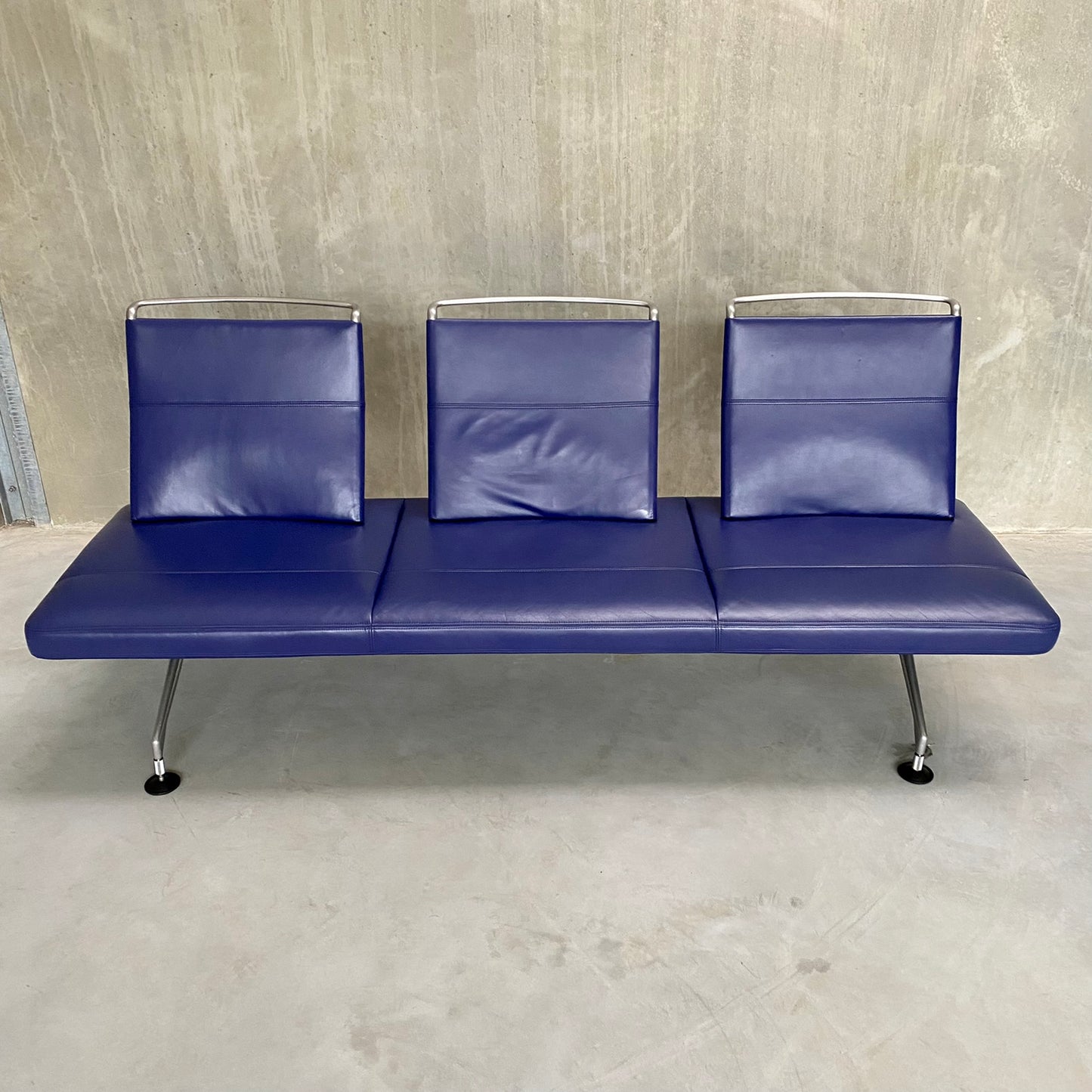 LEATHER LOUNGE SEATING "AREA" SOFA BY ANTONIO CITTERIO FOR VITRA, SWITZERLAND 1990s