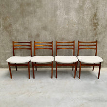 Load image into Gallery viewer, SET FOR 4 ROSEWOOD DINING CHAIRS WITH BOUCLÉ UPHOLSTERY FOR TOPFORM, NETHERLANDS 1960S
