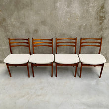 Load image into Gallery viewer, SET FOR 4 ROSEWOOD DINING CHAIRS WITH BOUCLÉ UPHOLSTERY FOR TOPFORM, NETHERLANDS 1960S
