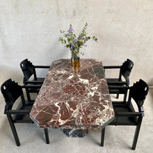 Load image into Gallery viewer, Ox-blood Red &#39;rosso Levanto&#39; Marble Dining Table, Italy 1970
