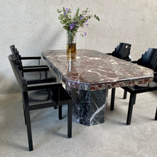 Load image into Gallery viewer, Ox-blood Red &#39;rosso Levanto&#39; Marble Dining Table, Italy 1970
