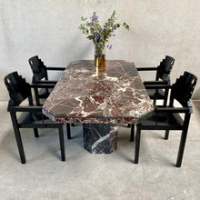 Load image into Gallery viewer, Ox-blood Red &#39;rosso Levanto&#39; Marble Dining Table, Italy 1970
