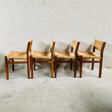 Load image into Gallery viewer, 4 &#39;se82&#39; Wengé &amp; Wicker Dining Chairs by Martin Visser &amp; Walter Antonis for &#39;t Spectrum, Netherlands 1960
