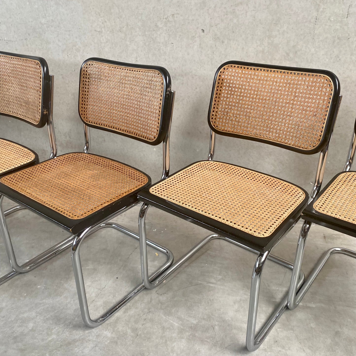 Satz von 6 Esszimmerstühlen B32 "Cesca" von Marcel Breuer für Gavina Knoll, Italien 1963