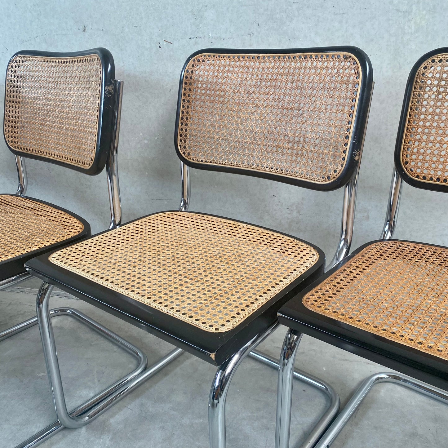 Satz von 6 Esszimmerstühlen B32 "Cesca" von Marcel Breuer für Gavina Knoll, Italien 1963
