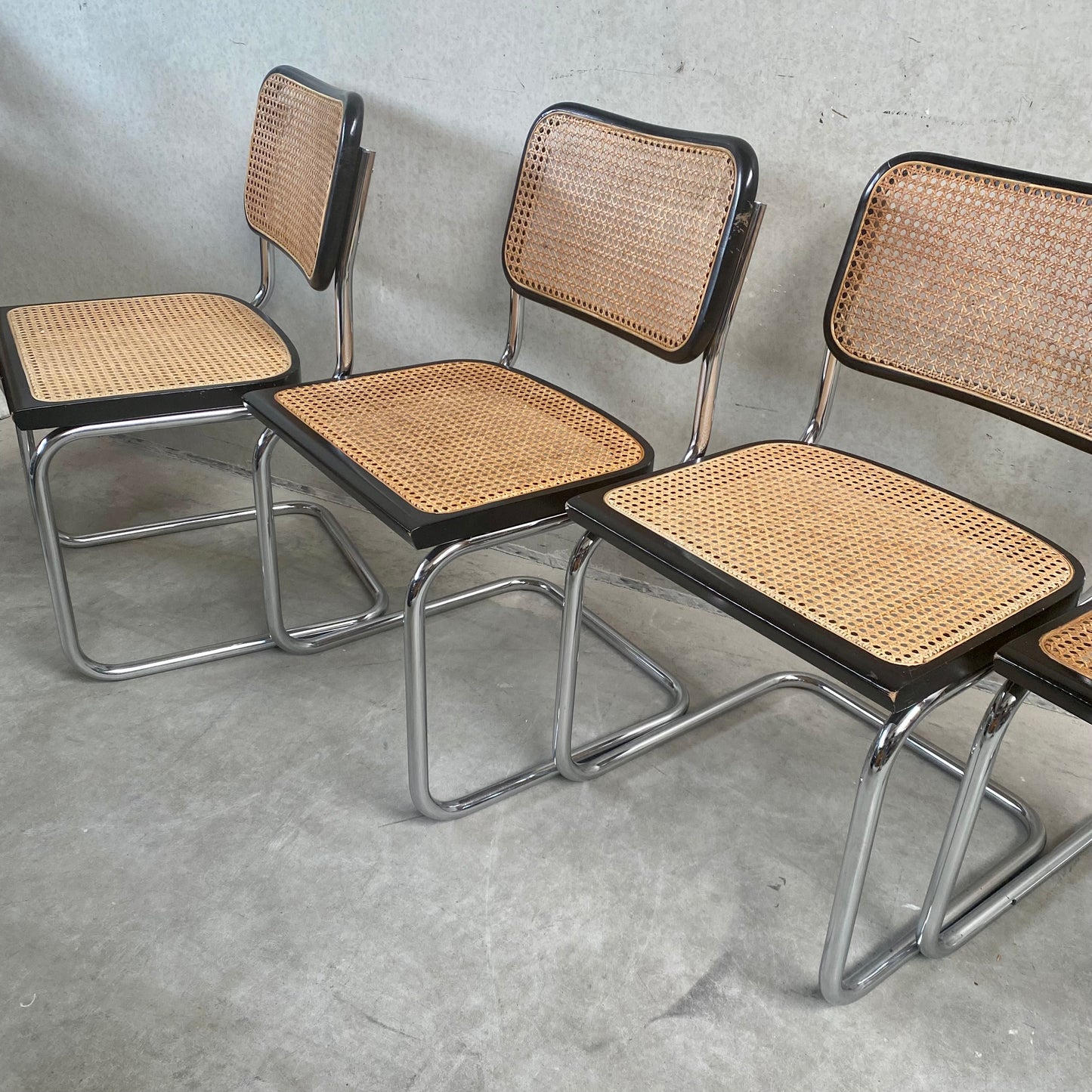 Satz von 6 Esszimmerstühlen B32 "Cesca" von Marcel Breuer für Gavina Knoll, Italien 1963