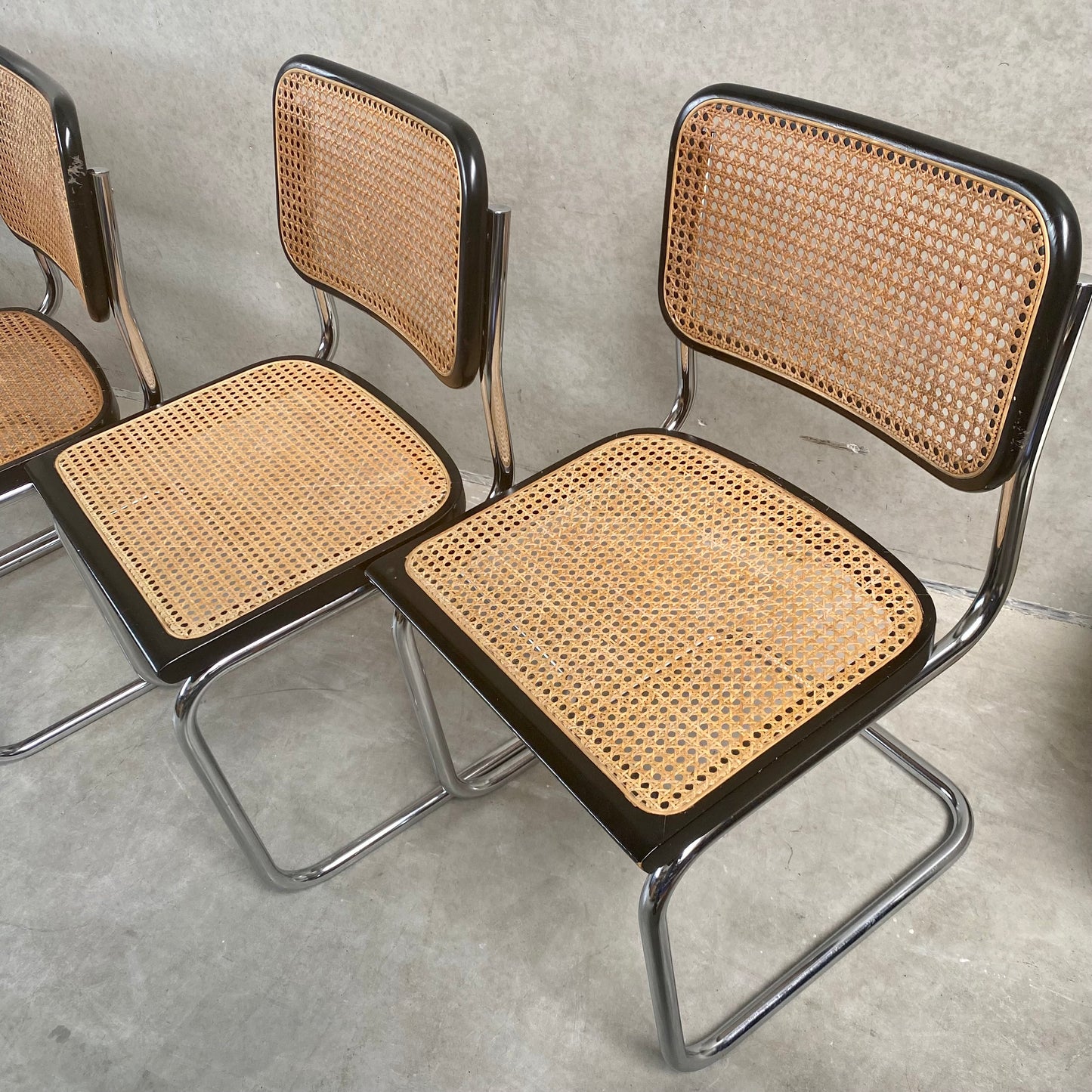 Satz von 6 Esszimmerstühlen B32 "Cesca" von Marcel Breuer für Gavina Knoll, Italien 1963