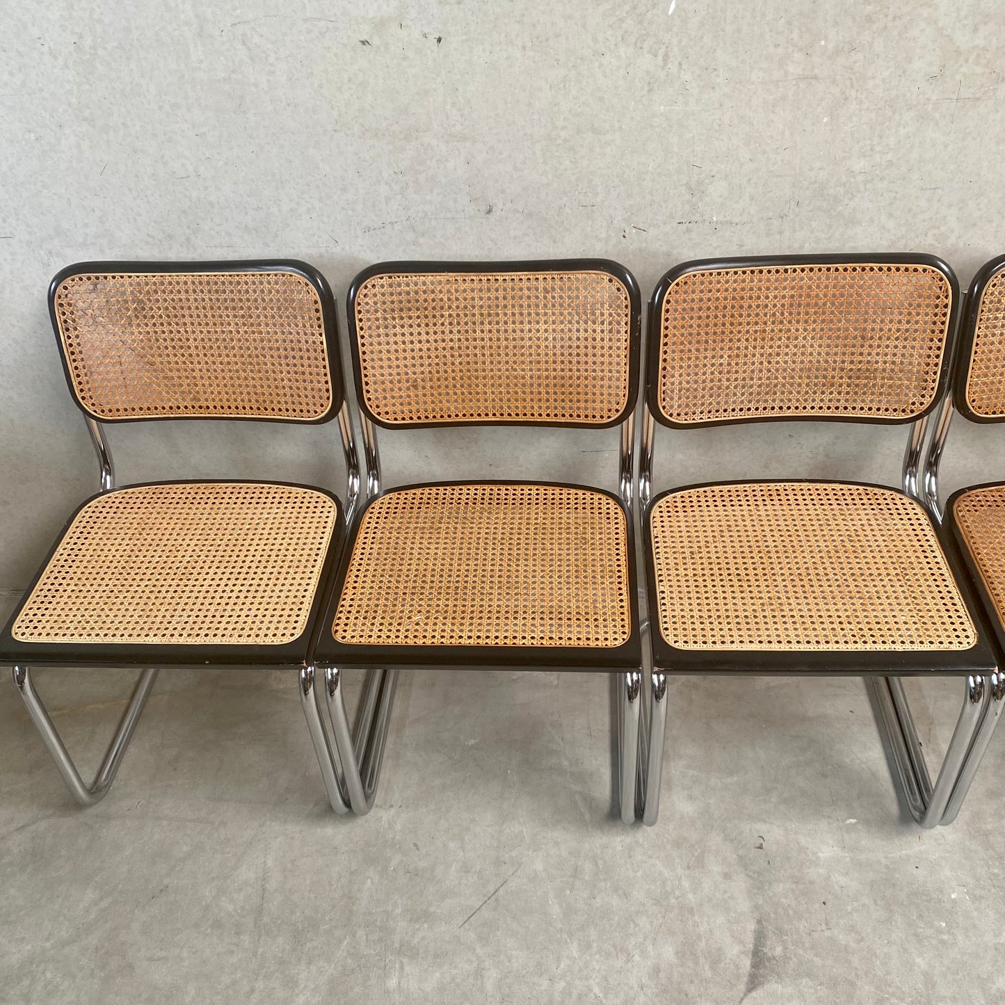 Satz von 6 Esszimmerstühlen B32 "Cesca" von Marcel Breuer für Gavina Knoll, Italien 1963