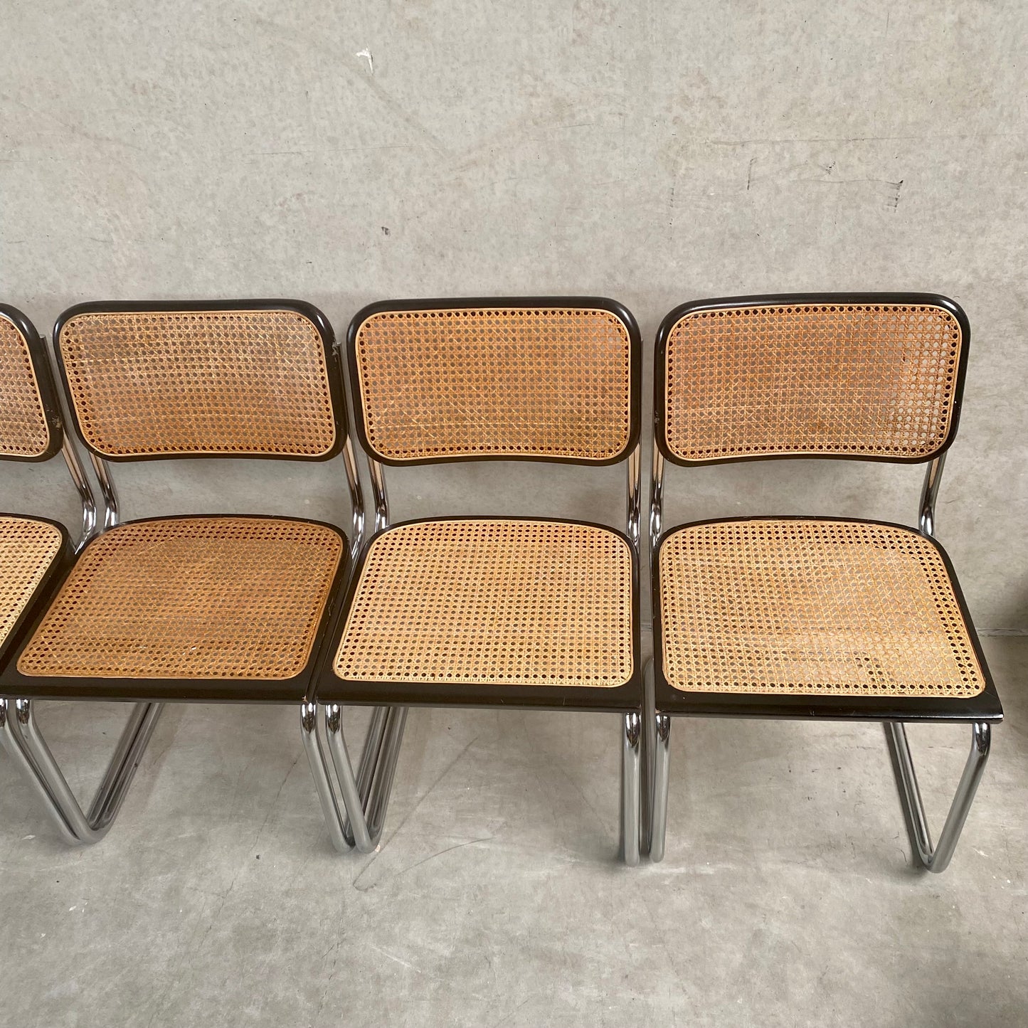 Satz von 6 Esszimmerstühlen B32 "Cesca" von Marcel Breuer für Gavina Knoll, Italien 1963