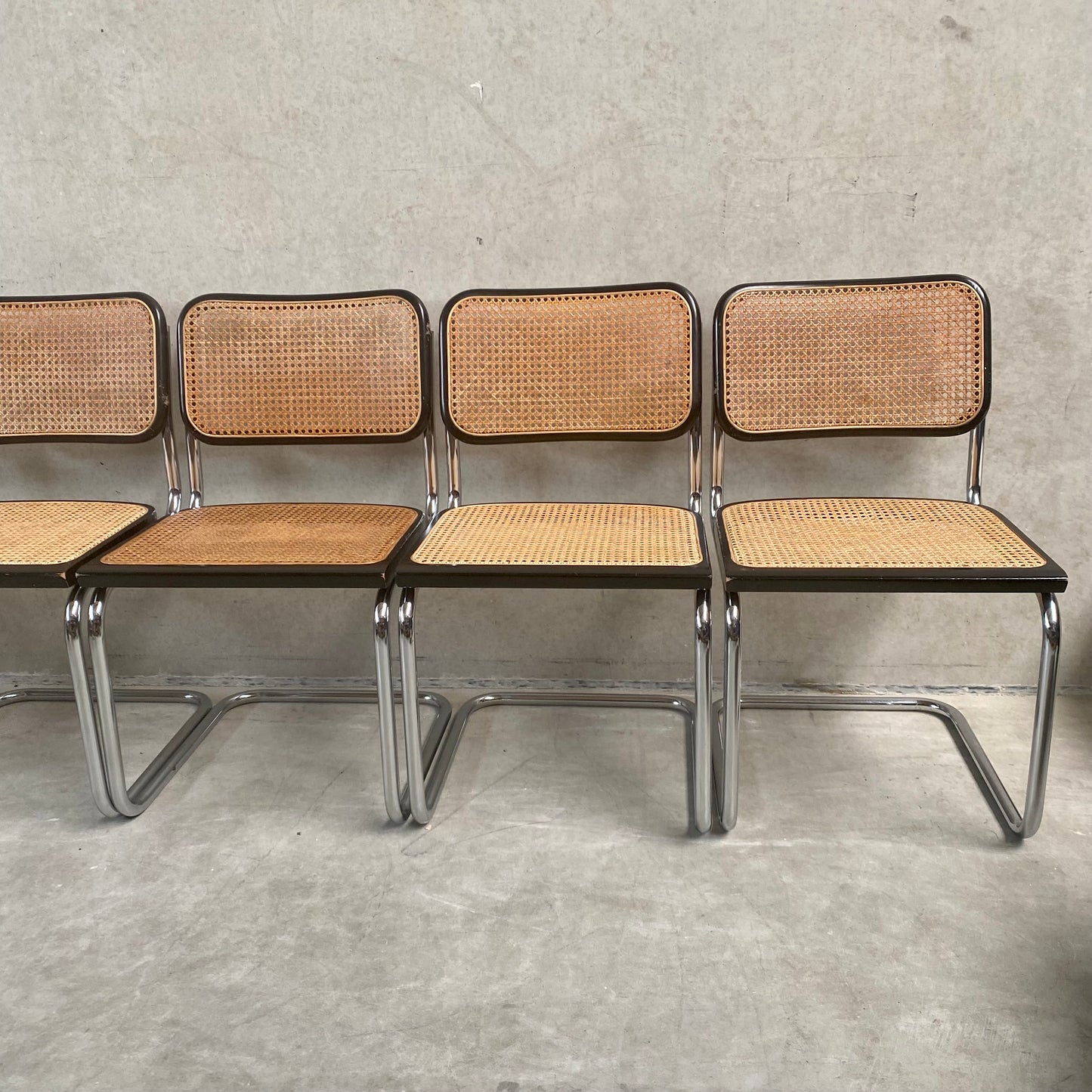 Satz von 6 Esszimmerstühlen B32 "Cesca" von Marcel Breuer für Gavina Knoll, Italien 1963