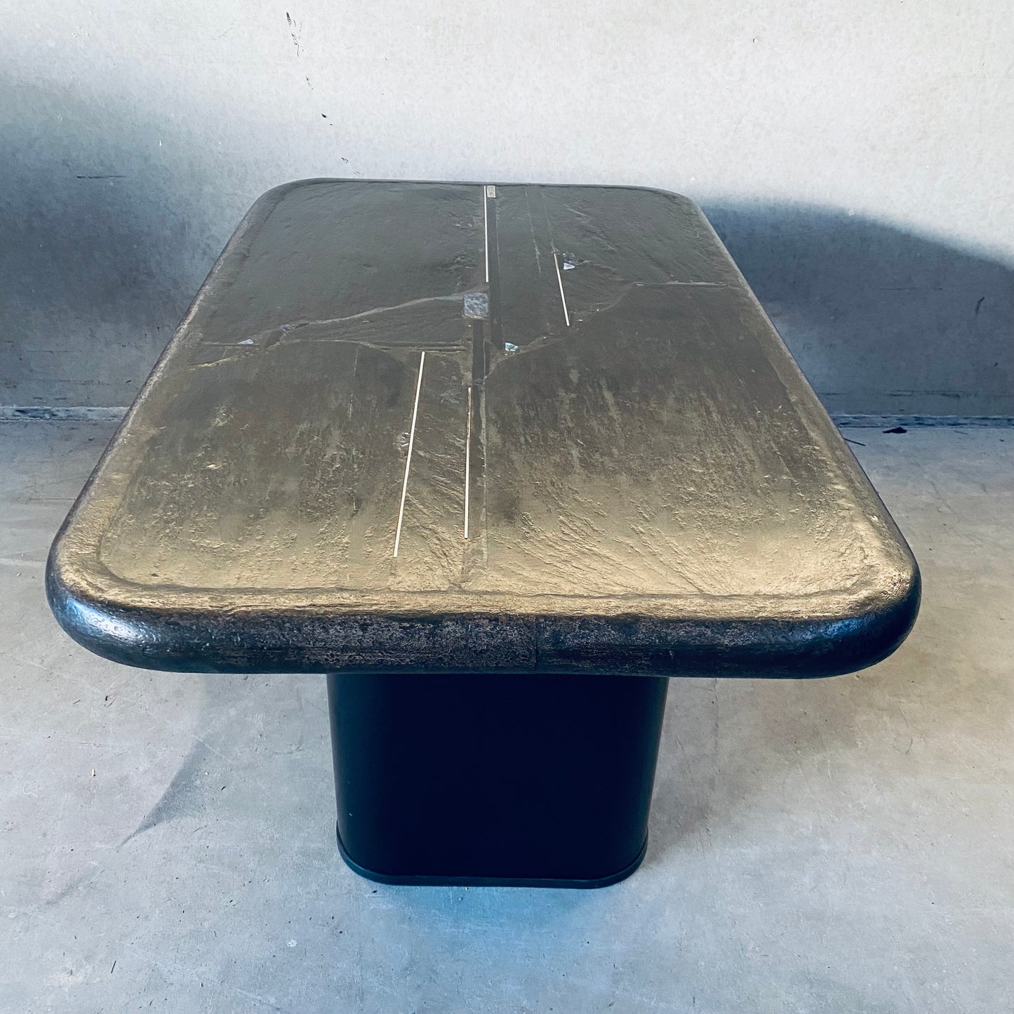 Brutalist Coffee Table Designed and Made by Sculptor Paul Kingma Netherlands 1989