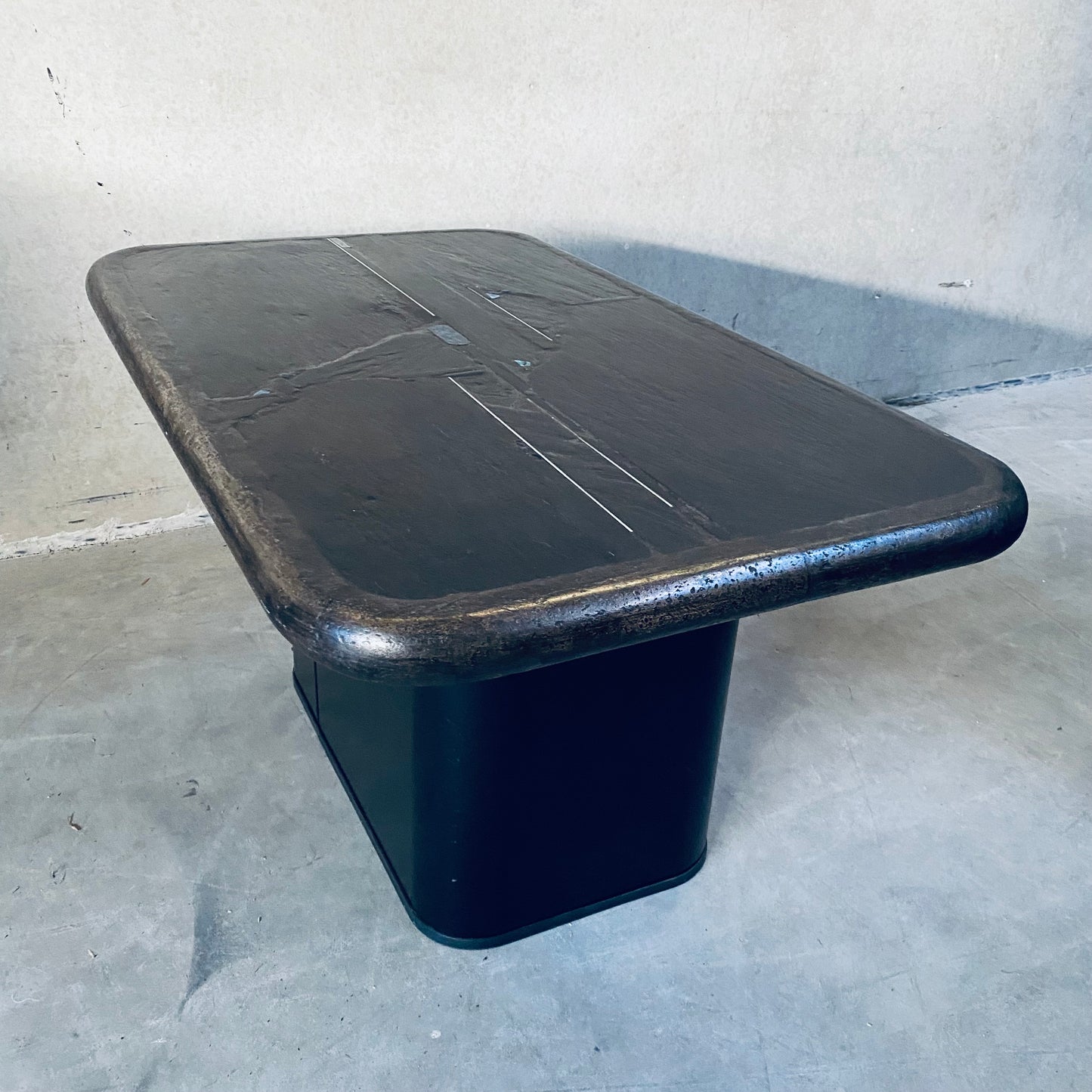 Brutalist Coffee Table Designed and Made by Sculptor Paul Kingma Netherlands 1989