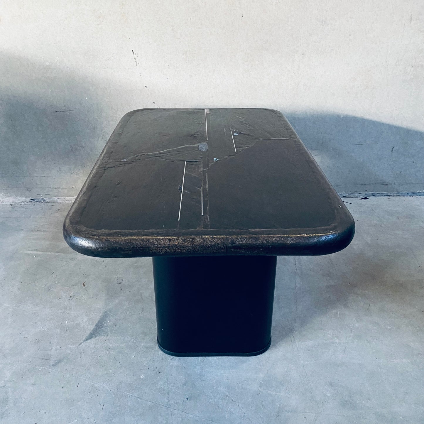 Brutalist Coffee Table Designed and Made by Sculptor Paul Kingma Netherlands 1989