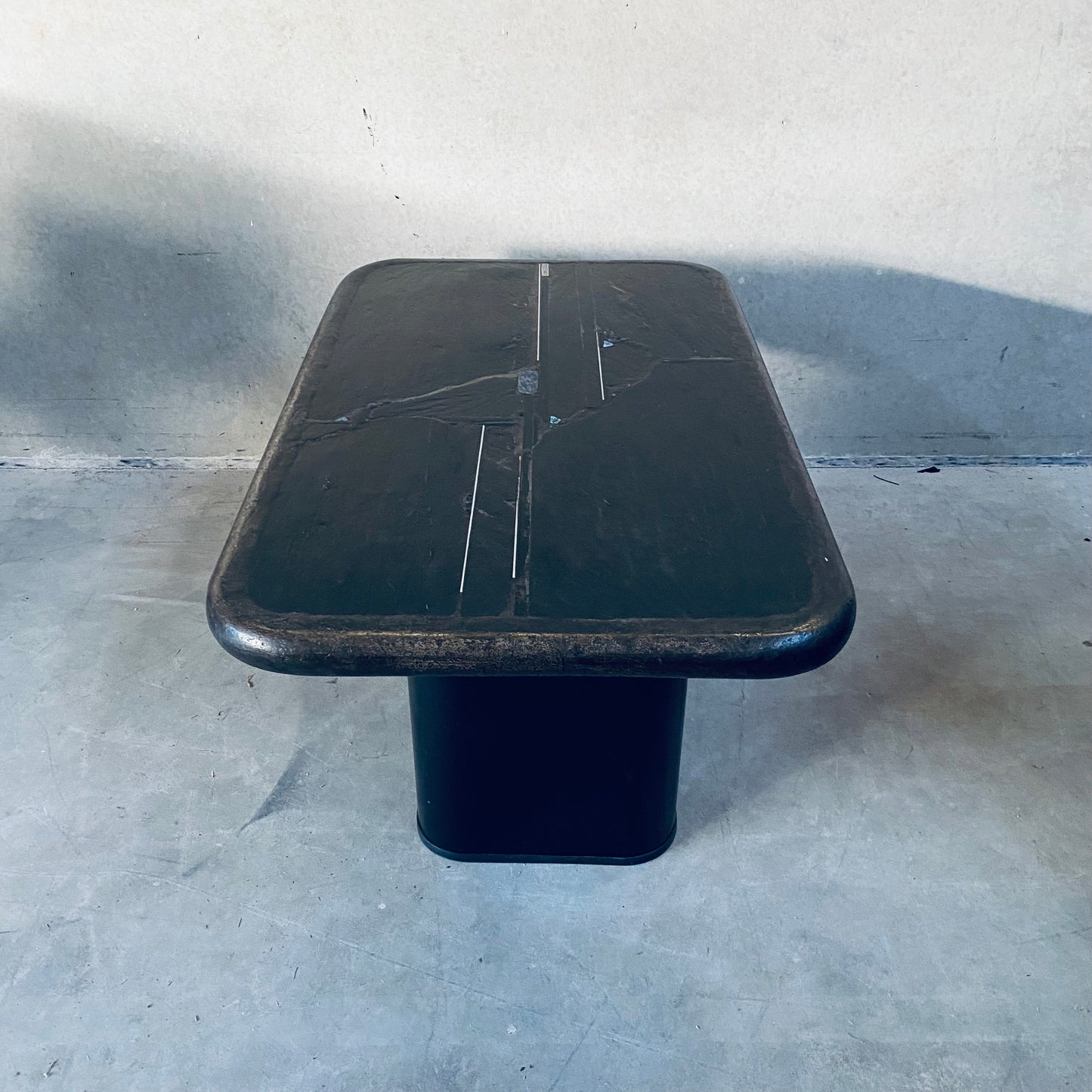 Brutalist Coffee Table Designed and Made by Sculptor Paul Kingma Netherlands 1989