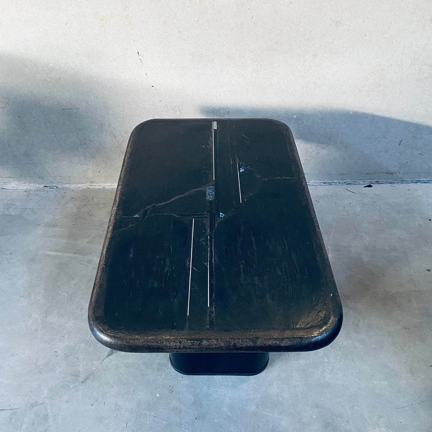 Brutalist Coffee Table Designed and Made by Sculptor Paul Kingma Netherlands 1989