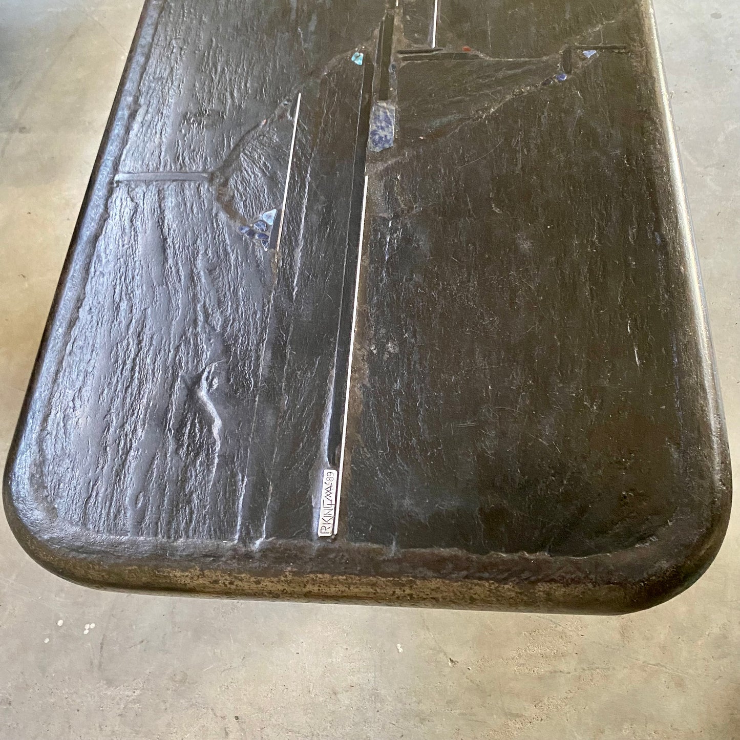 Brutalist Coffee Table Designed and Made by Sculptor Paul Kingma Netherlands 1989