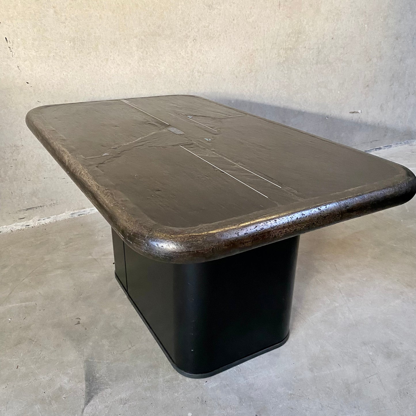 Brutalist Coffee Table Designed and Made by Sculptor Paul Kingma Netherlands 1989
