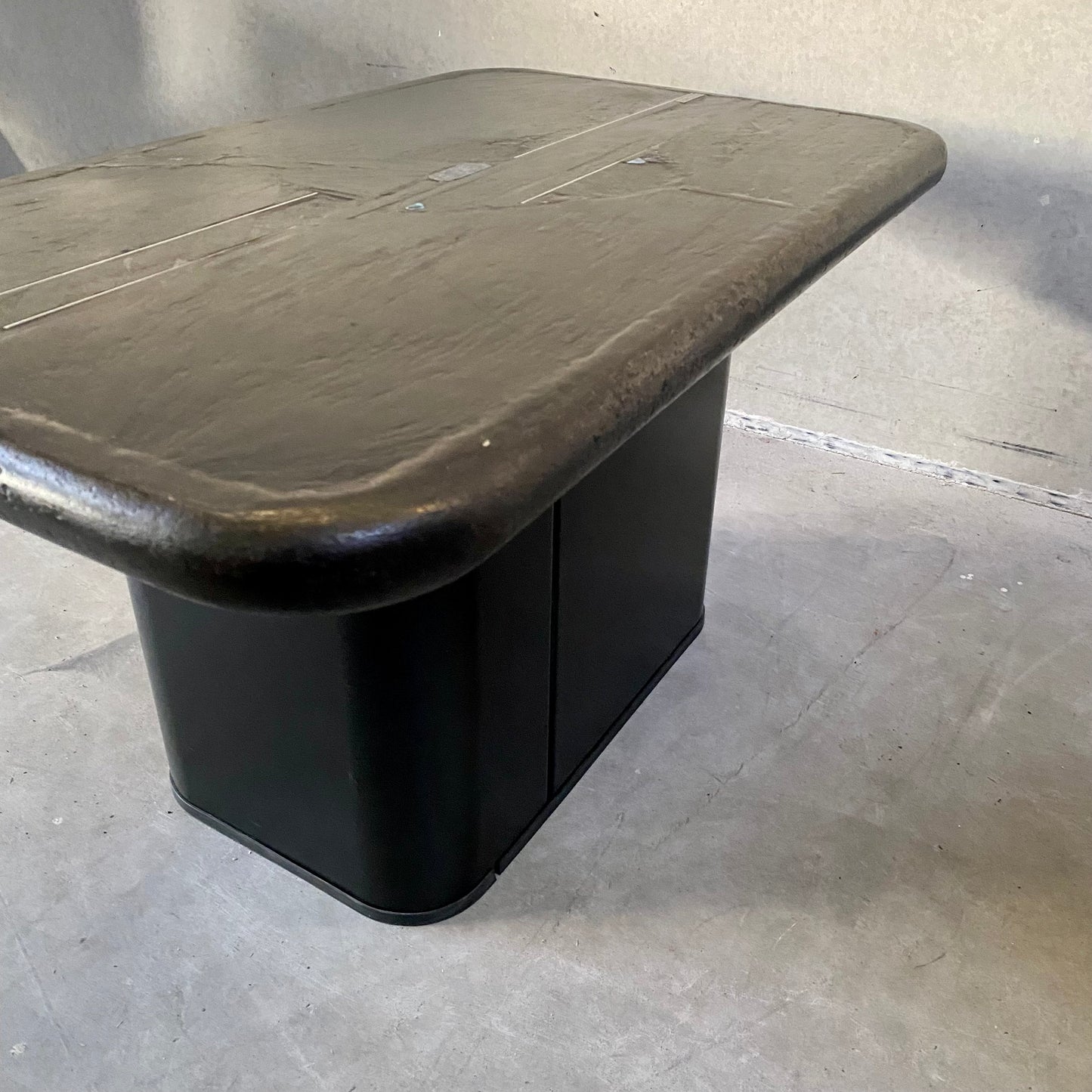 Brutalist Coffee Table Designed and Made by Sculptor Paul Kingma Netherlands 1989