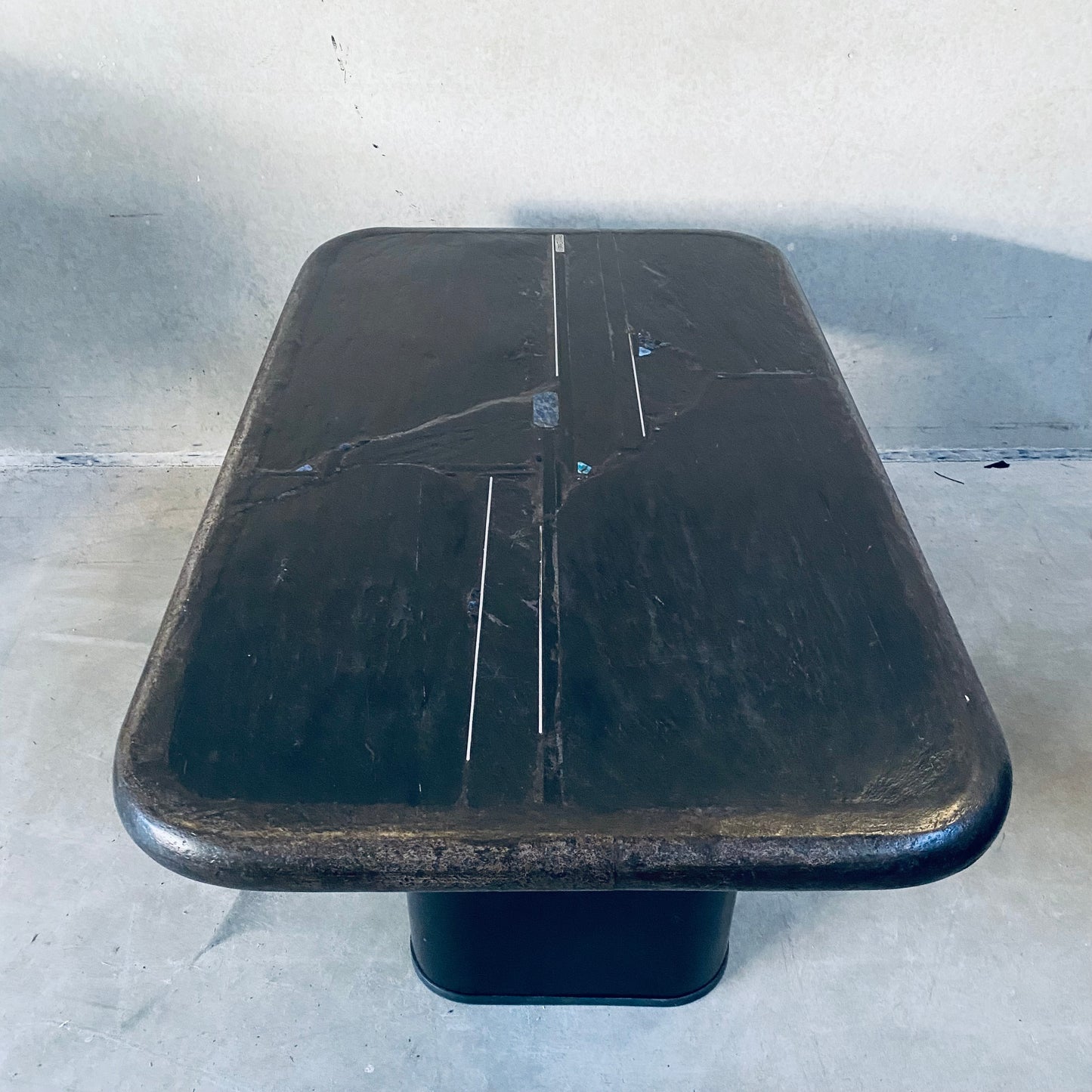 Brutalist Coffee Table Designed and Made by Sculptor Paul Kingma Netherlands 1989