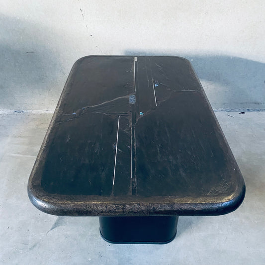 Brutalistischer Couchtisch, entworfen und hergestellt vom Bildhauer Paul Kingma, Niederlande, 1989